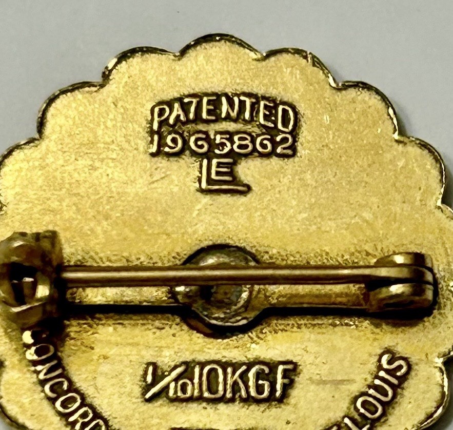 Lutheran Sunday School Pin Gold Filled 1/10 10K Patented Concordia St Louis