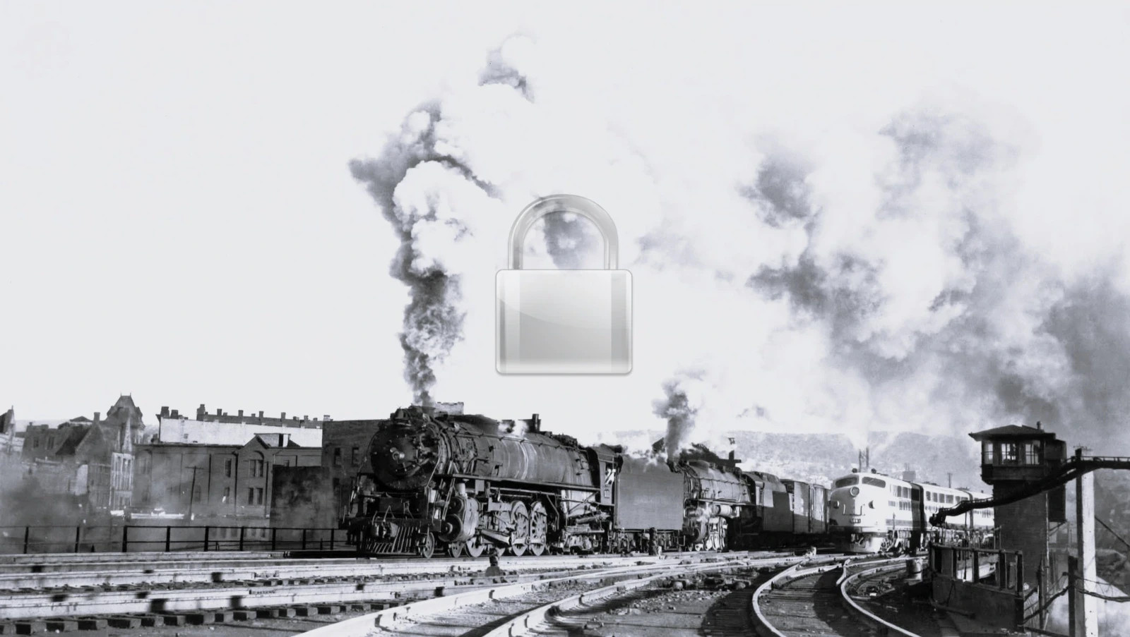 DL&W 1647-1620 Westbound leaving Scranton, PA in 1948 5 x 7 Photo