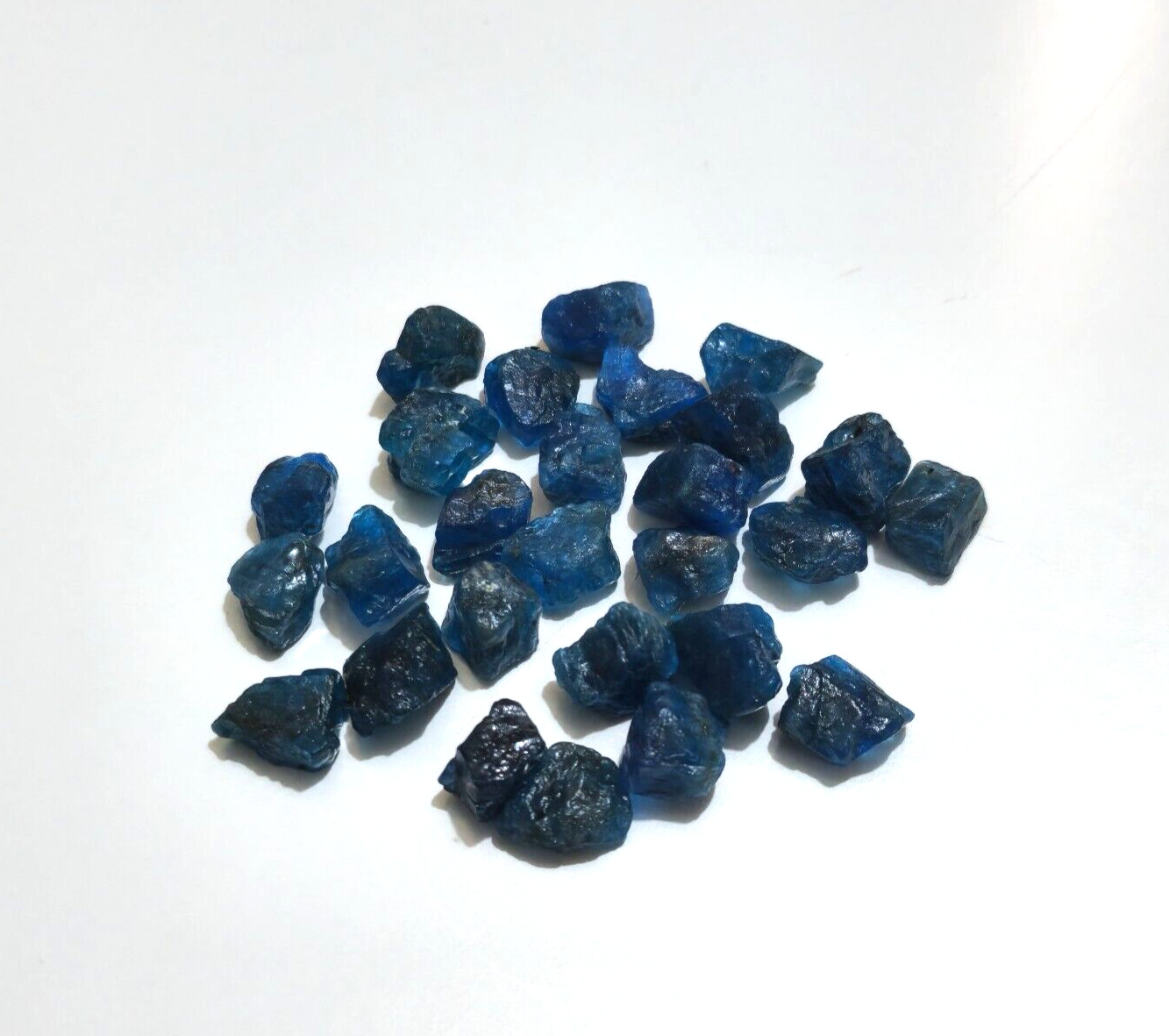 Excellent Blue Apatite Raw 27 Piece 10-14 MM Blue Apatite Crystal Rough Jewelry
