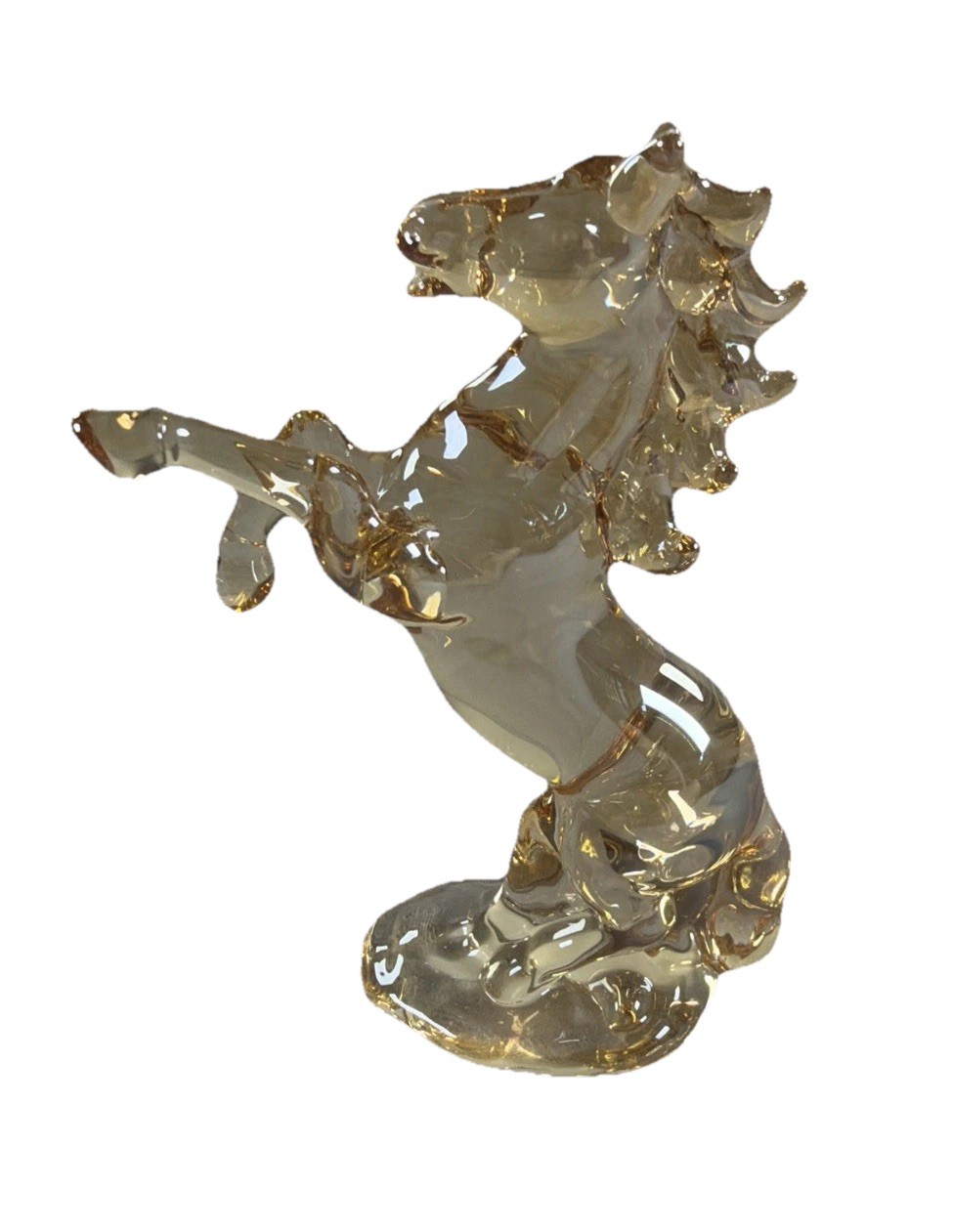 Crystal Gallant Horse Figurine Collectible Glass Horse Ornament Office Decor