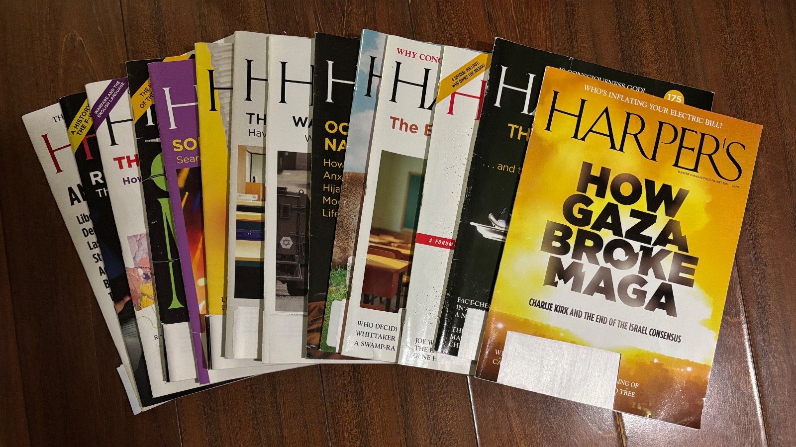 HARPER'S Magazine - Lot of 22 - Reading copies - Lapham - 2024 2025 2026