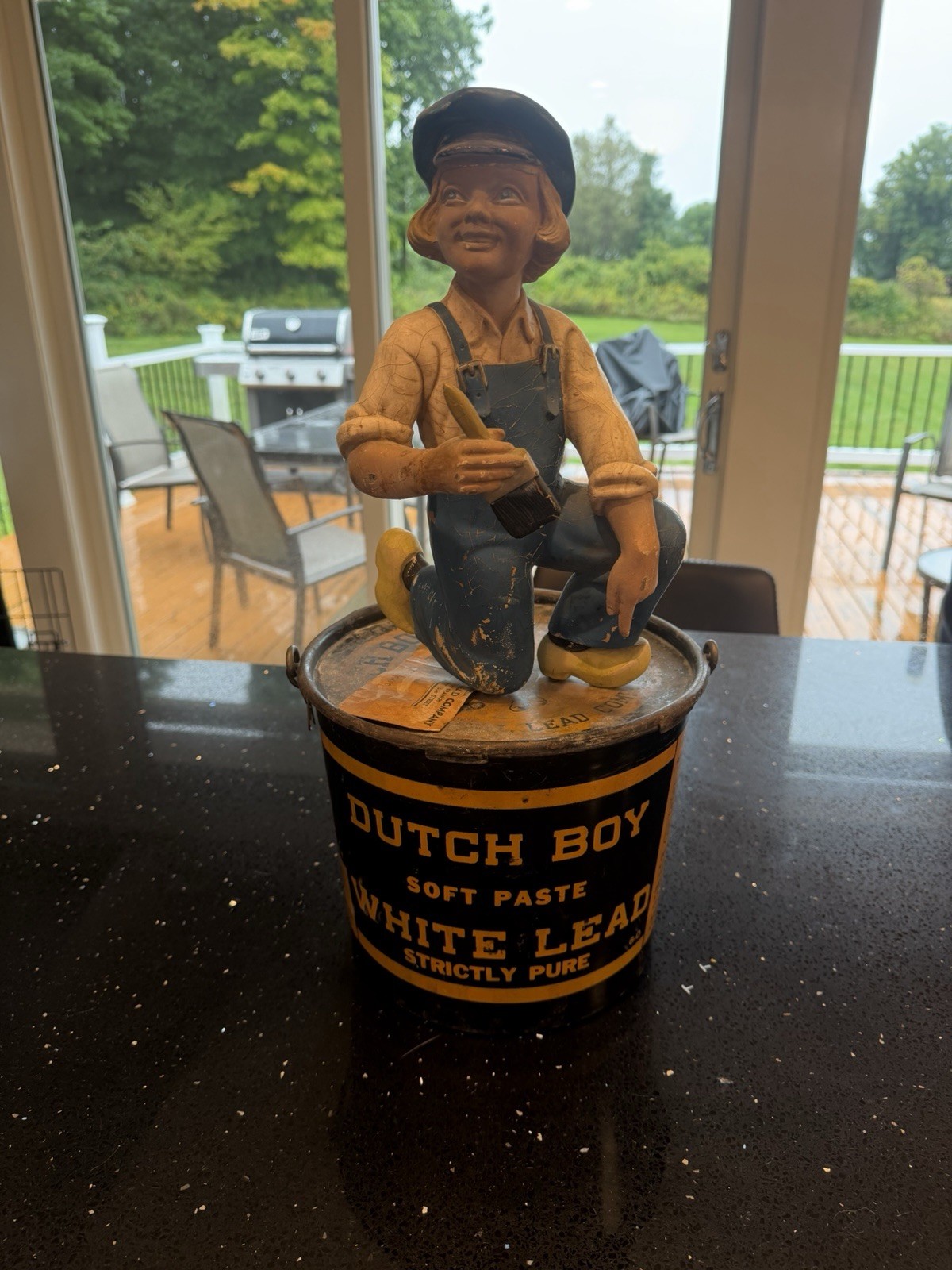 Vintage Dutch Boy Paint Advertising Metal Paint Can And Figure Store Display
