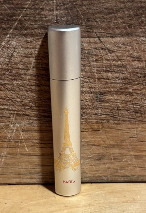 Silver tone slim lighter with Eiffel Tower and \