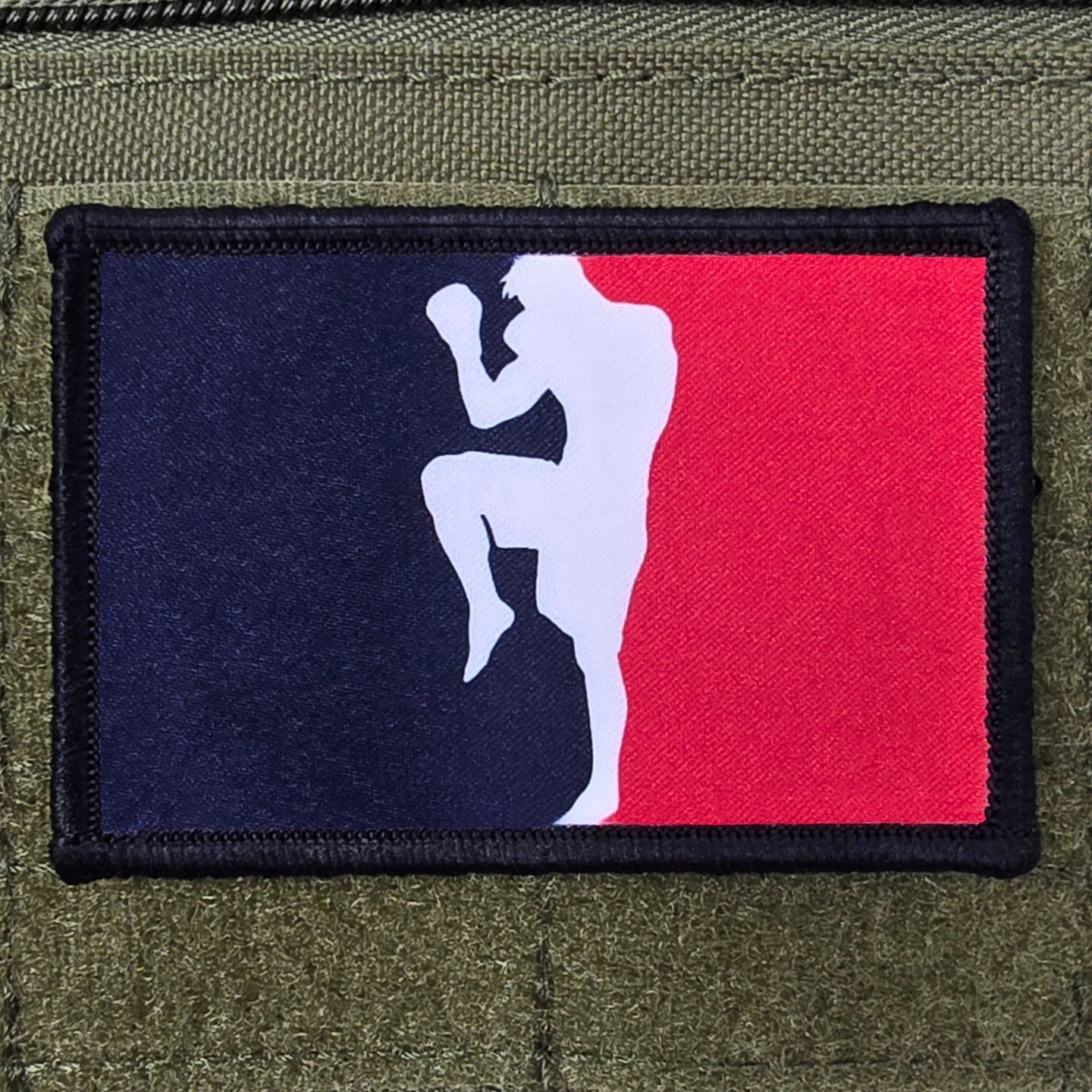 Muay Thai Patch Moral Kick Boxer Tactical Meme Military Army Hook & Loop 3x2
