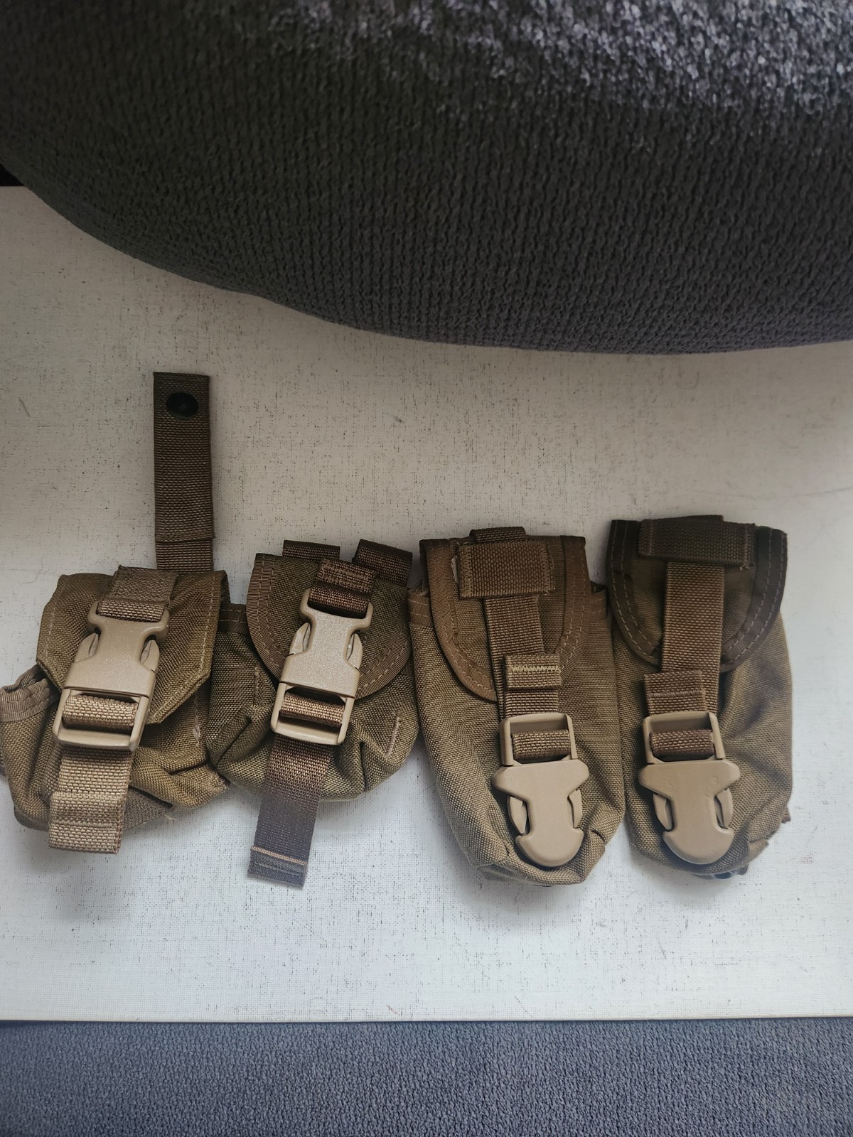 Used USMC M67 x2 Grenade Pouches & x2 Flashbang Pouches