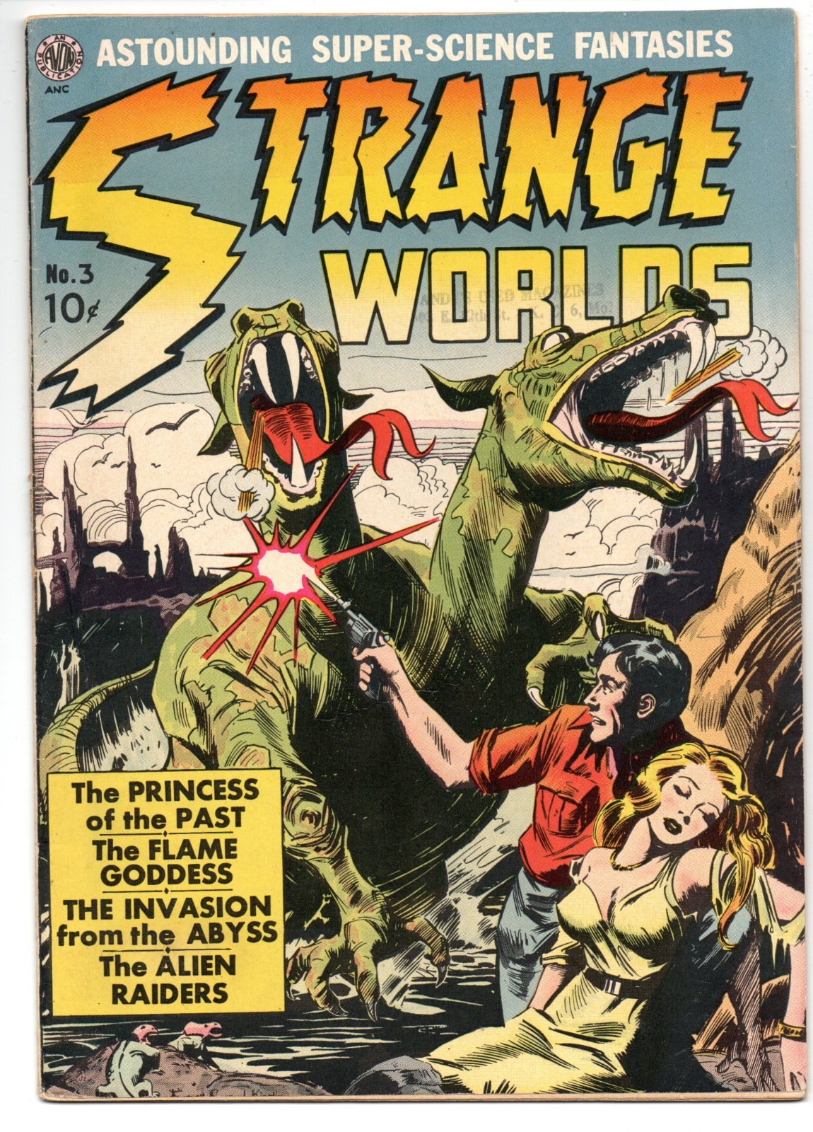 STRANGE WORLDS #3 (1951) - GRADE 6.0 - AVON GOLDEN AGE FRAZETTA WOOD ORLANDO