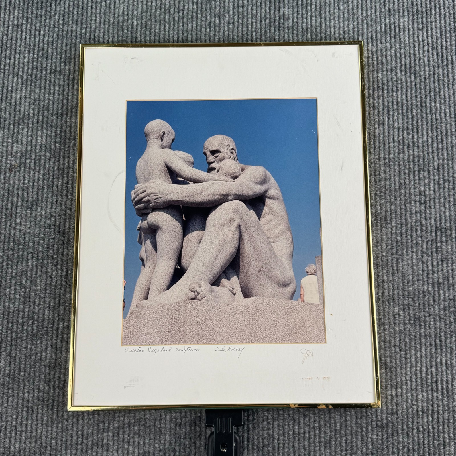 Gustav Vigeland Sculpture Oslo Norway Original Photo Auto John Hutchinson Framed