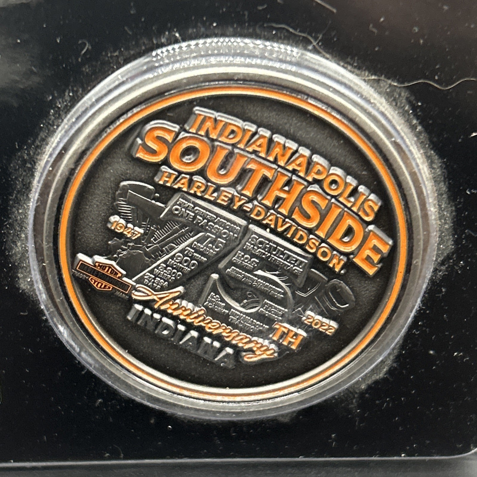 Harley Davidson Challenge Coin Indianapolis South side 75th Anniversary 