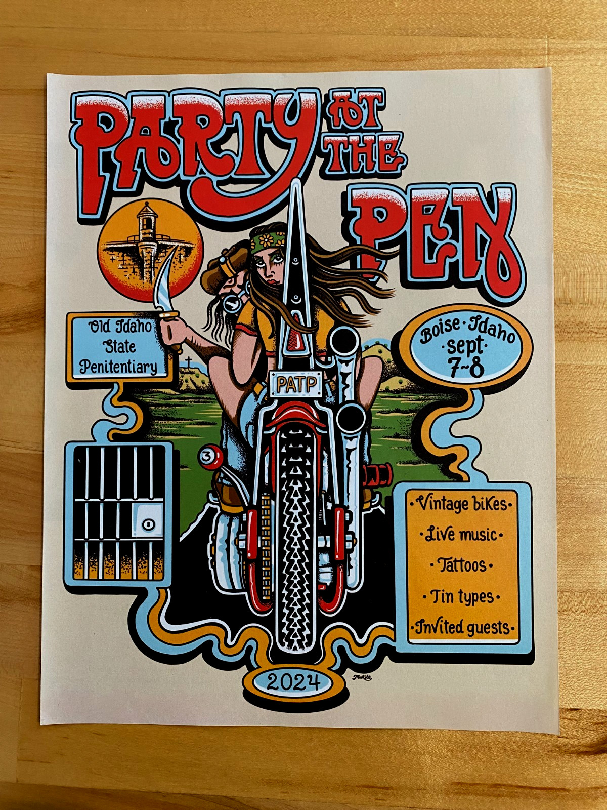 2024 Print Ad Party At The Pen Boise Idaho Bikes Music Tattoos