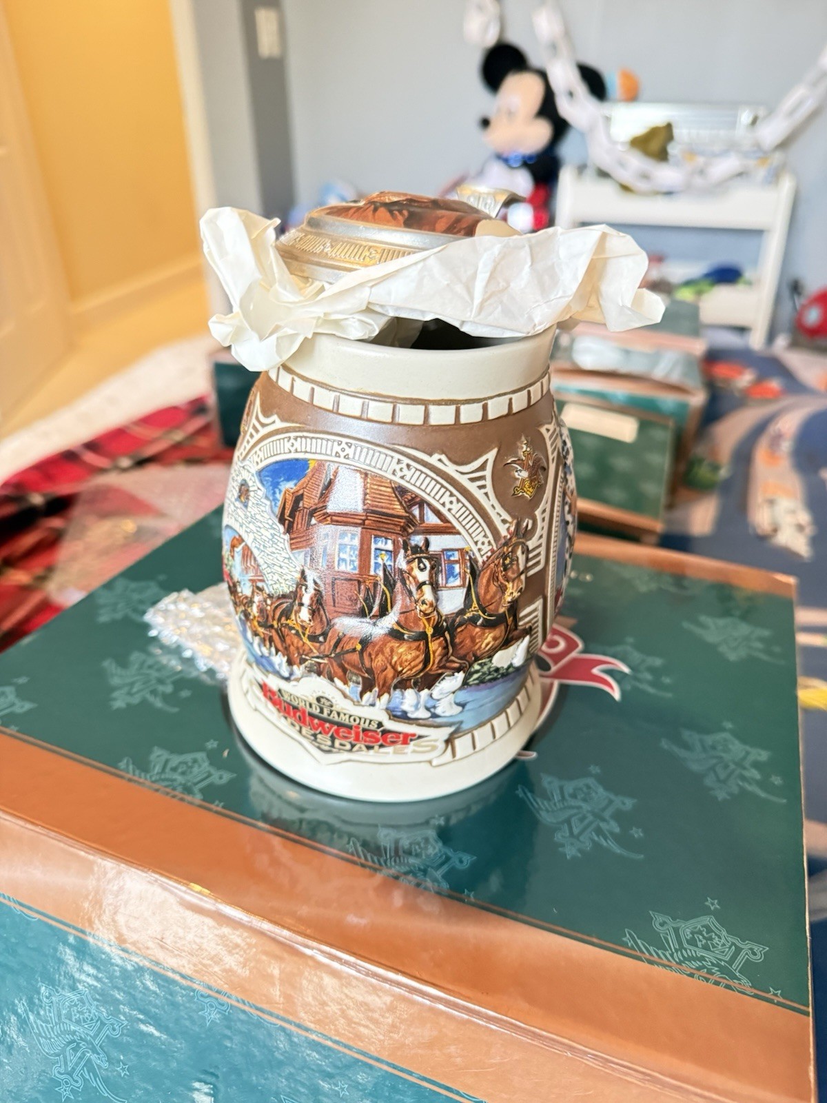 Anheuser-Busch Collectors Club Membership Steins 1995-2003 Complete Boxed Set