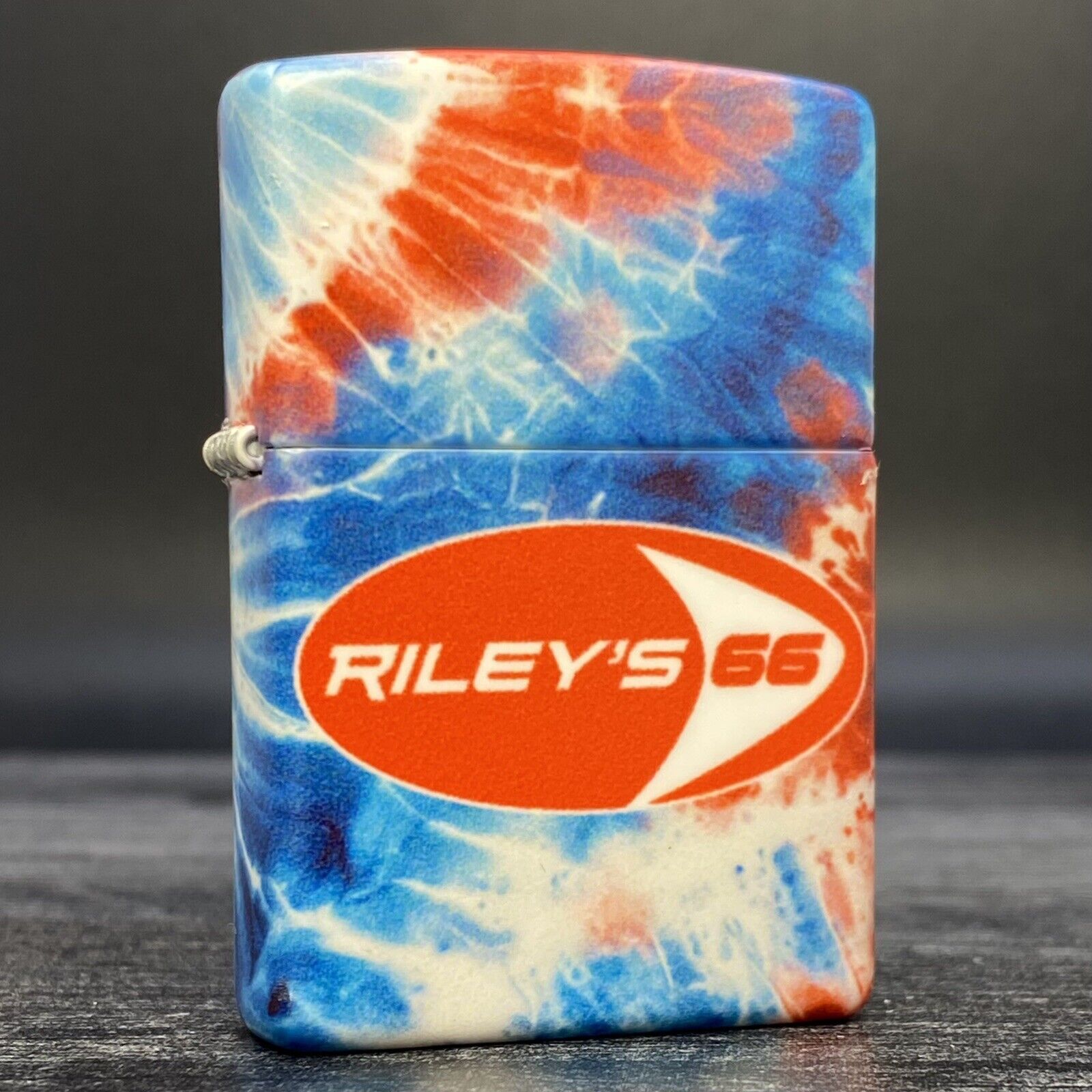 EXCLUSIVE Riley's 66 Zippo Lighter - Red, White & Blue Tie Dye - 540 Color