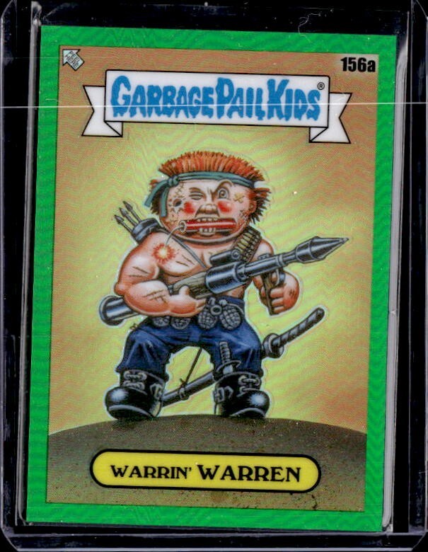2021 CHROME 4 GARBAGE PAIL KIDS GREEN REFRACTOR /299 WARRIN WARREN 156A