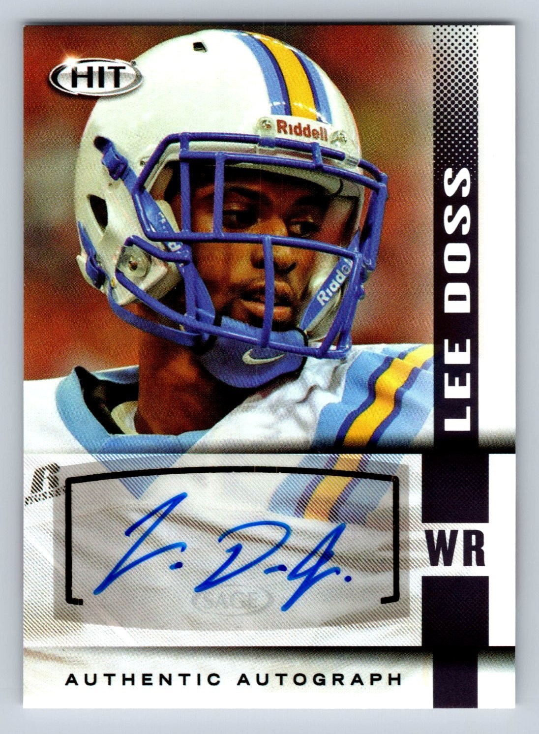 Lee Doss Autograph SA-GE Collectibles A144 WR Southern University Football Card