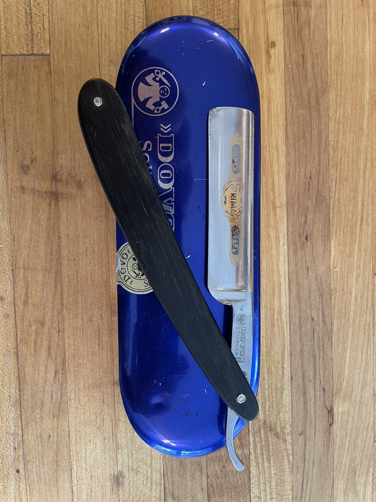 Dovo Ebony 5/8 Solingen Germany Straight Razor with Case