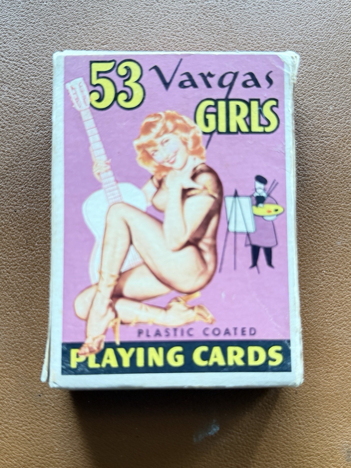 Vintage 53 Vargas Girls Plastic Coated Playing Cards Pin-Up Deck Original Box
