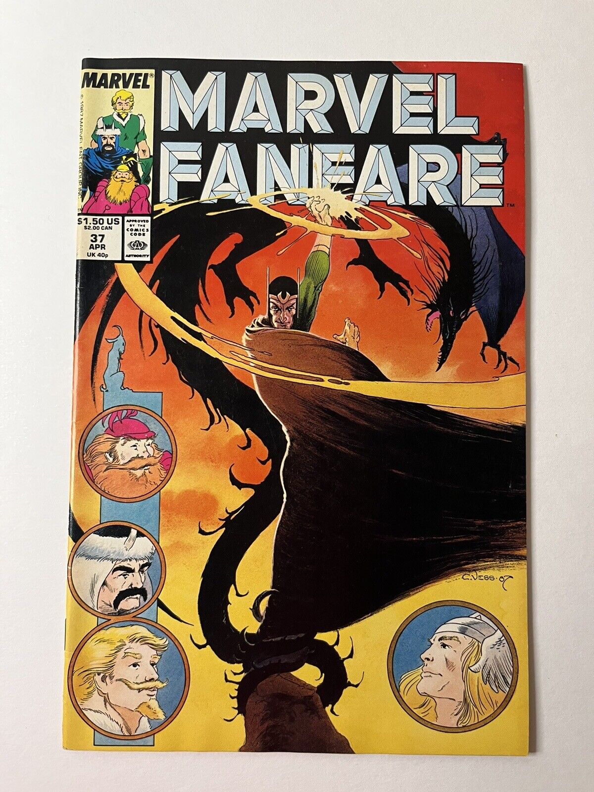Marvel Comics ✅ Marvel Fanfare #37 Vintage 1988 ✅ Copper Age ✅ Comic Book ✅ Loki