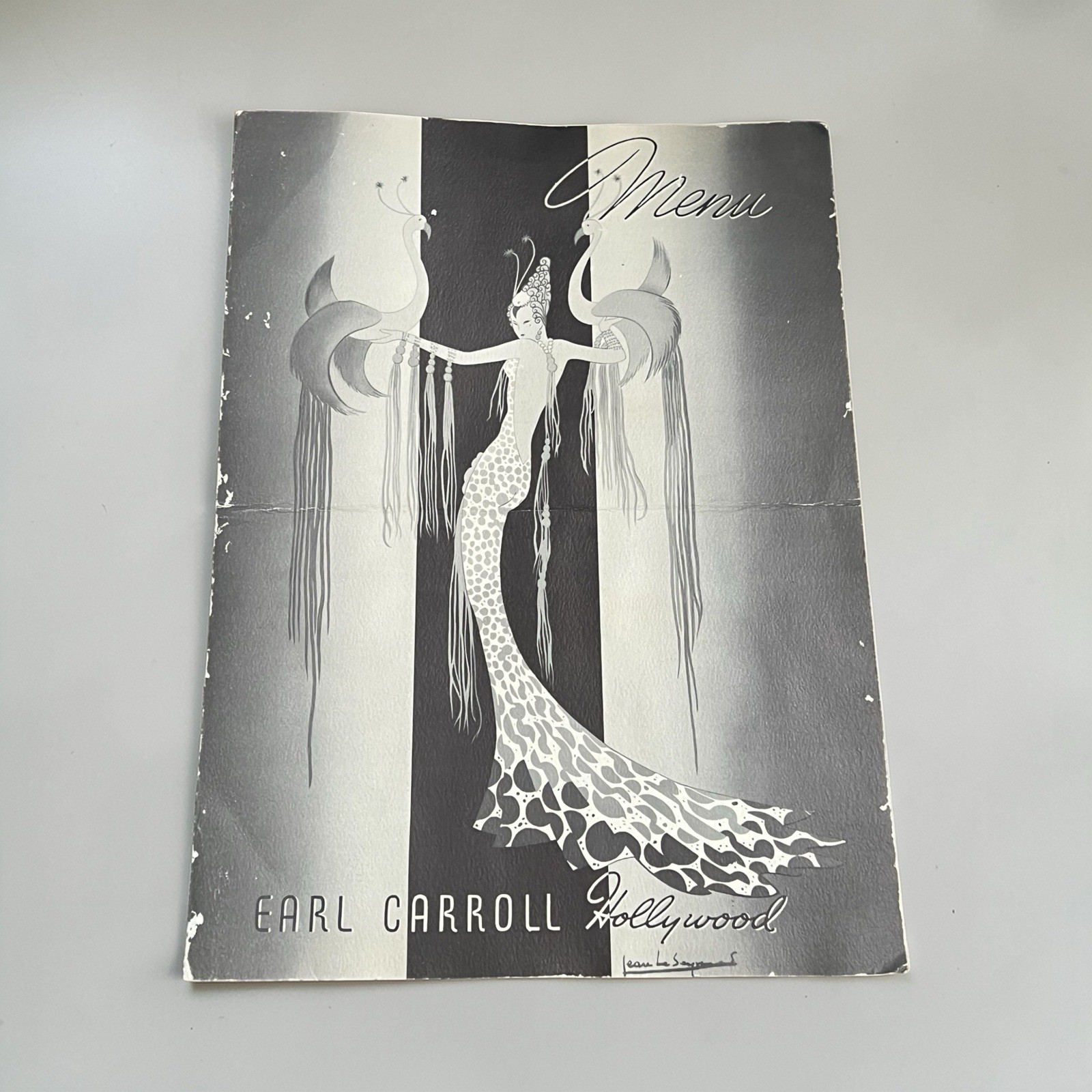 Vtg. Menu Earl Carroll Theatre Restaurant Hollywood 1944 Art Deco Female Cover Vtg. Menu Earl Carroll Theatre Restaurant Hollywood 1944 Art Deco Female Cover