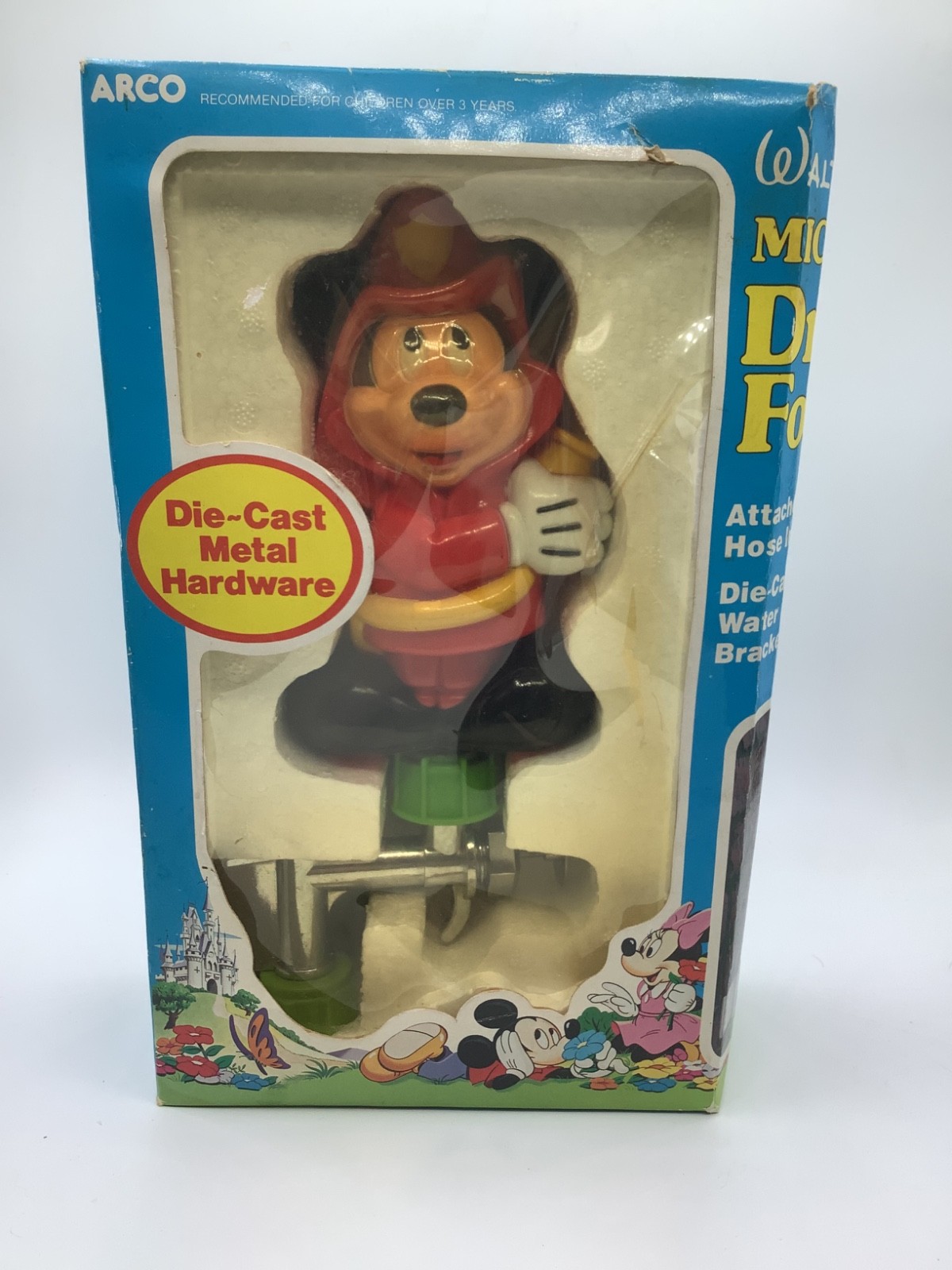 Vintage Mickey Mouse Fireman Arco & Walt Disney Outdoor Drinking Water Fountain