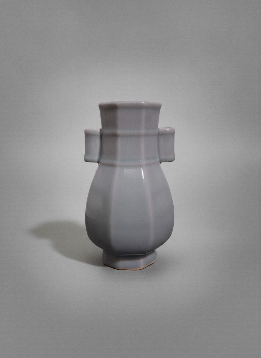 Vintage Chinese Celadon Glaze Octagonal \