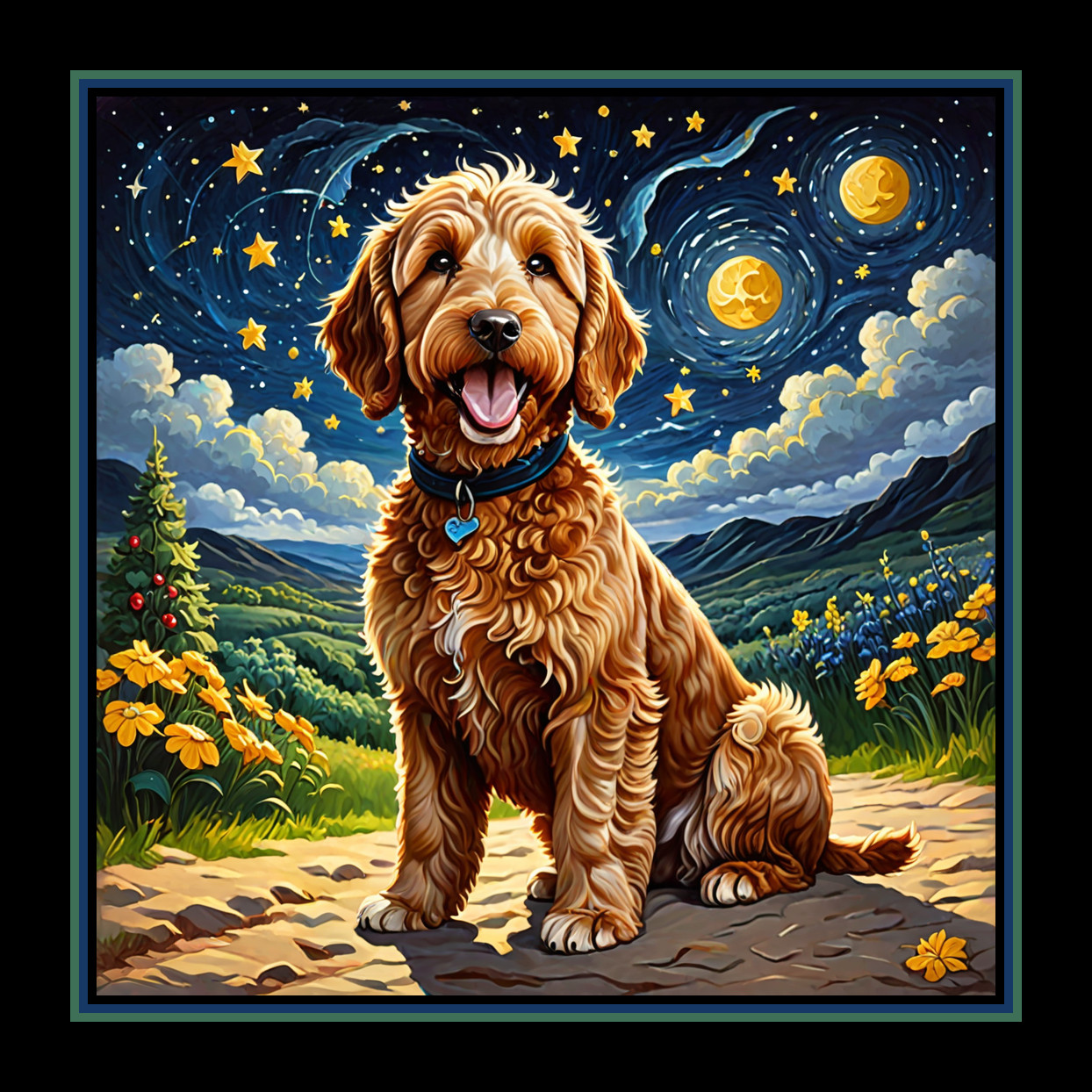 Golden Doodle Labradoodle Refrigerator Magnet