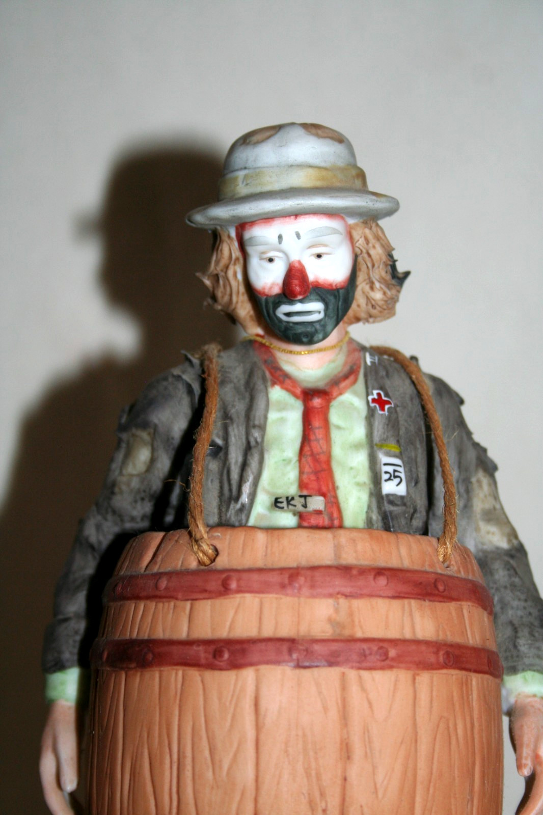 HAND SIGNED DATED VINTAGE VAGABOND CLOWN EMMETT KELLY Jr HOBO FIGURINE 80s LTD