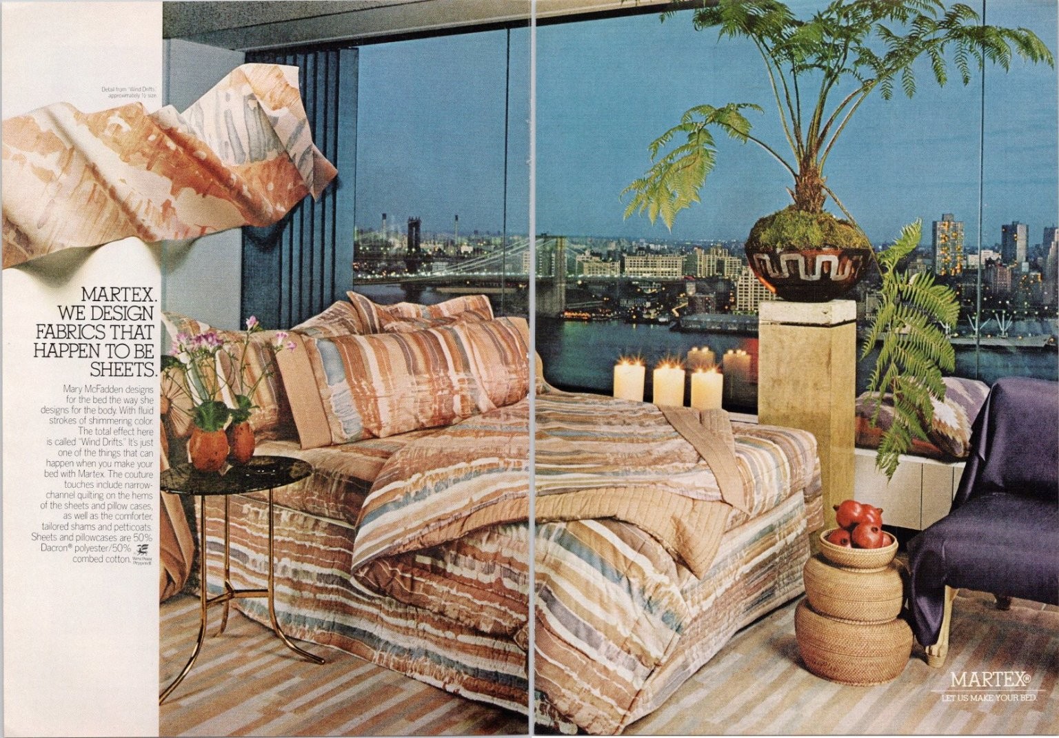 Martex 1980 Original 2pg Print Ad Wind Drifts Bedding Sheets Polyester Cotton Martex 1980 Original 2pg Print Ad Wind Drifts Bedding Sheets Polyester Cotton