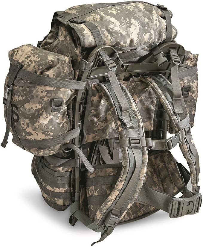 Previously Issued US G.I. Large ACU Rucksack Complete with Frame, Shoulder Strap