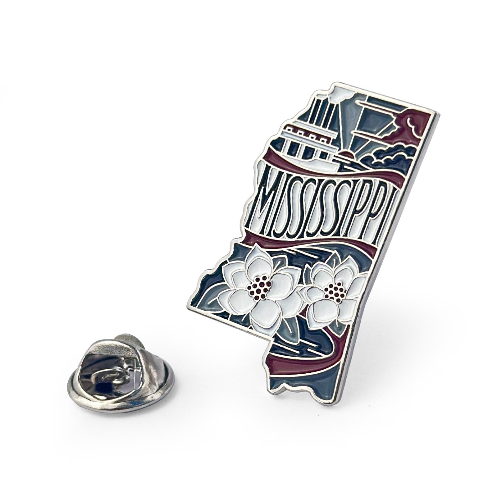 Mississippi State Enamel Lapel Pin – Collectible Travel Souvenir Gift