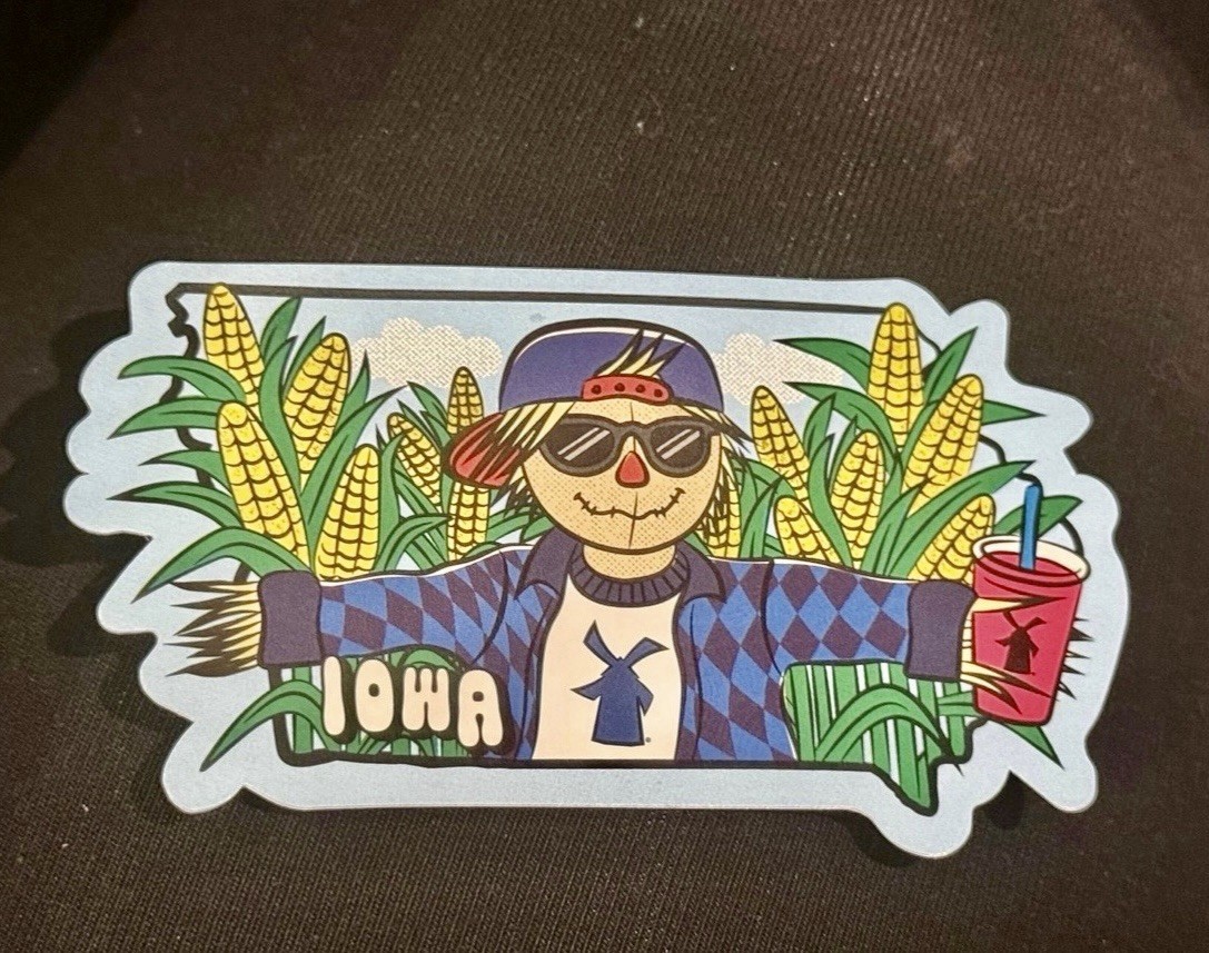 Dutch Bros Scarecrow Iowa Exclusive State Sticker August  18 2026 Ultra Rare