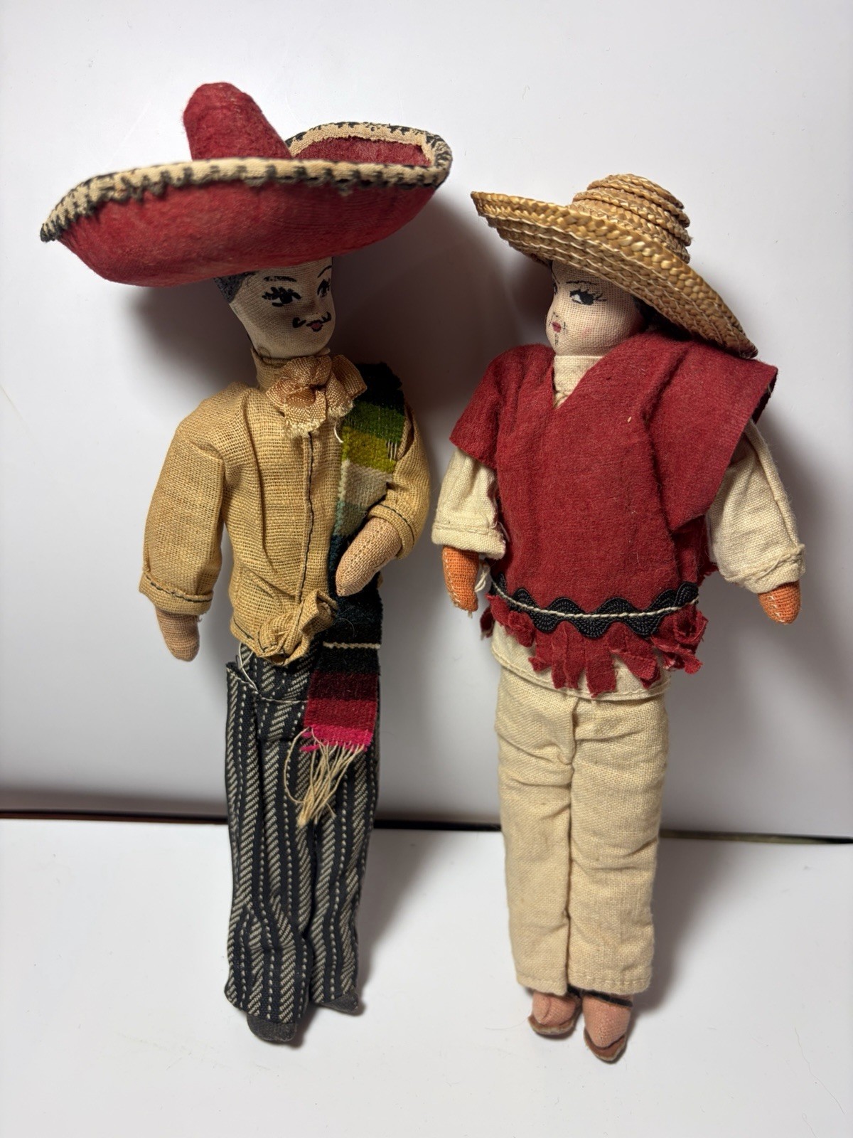Vintage Mexican Folk Art Cloth Dolls Vintage Mexican Folk Art Cloth Dolls