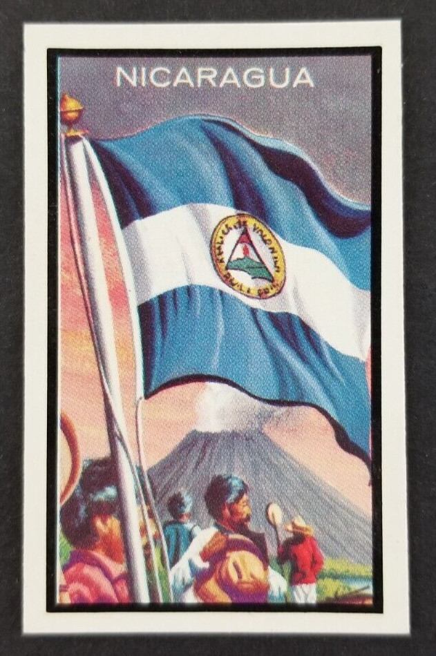 Vintage 1963 Nicaragua Topps Flags Midgee Mini Card #63 (Pretty Sharp)