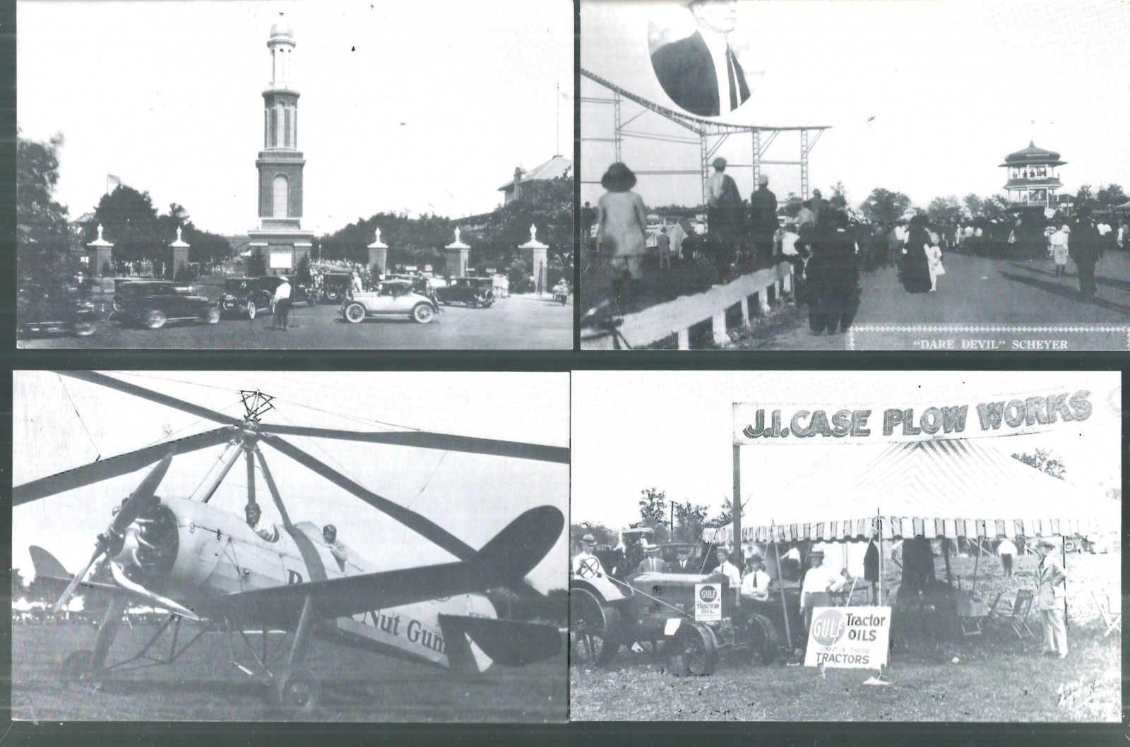 LOT OF 38 VIEWS OF EARLY INDIANA STATE FAIR POSTCARDS BY HOOK'S 1890 DRUG STORE