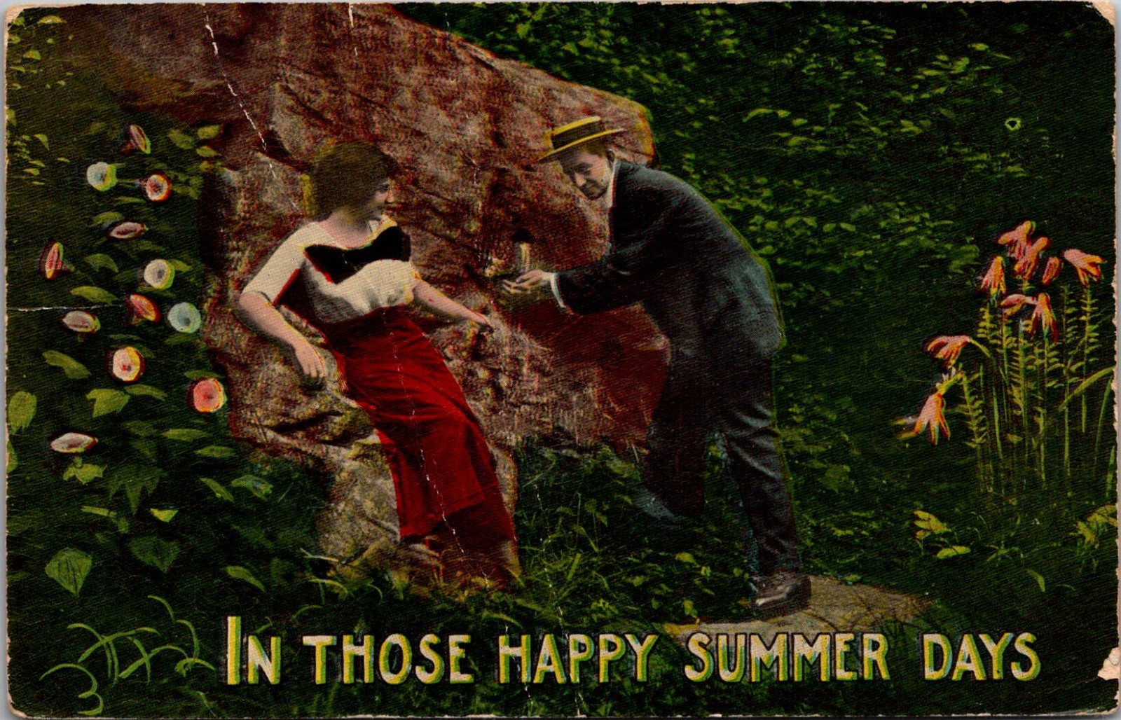 In Those Happy Summer Days Victorian Romance Postcard TPR12