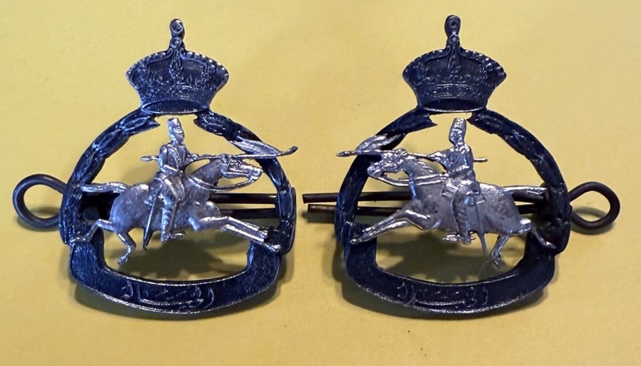 C. 1910, British India Raj Era, Off. Lancer – Cavalry Reg.,Collar Brass Pr., NHM