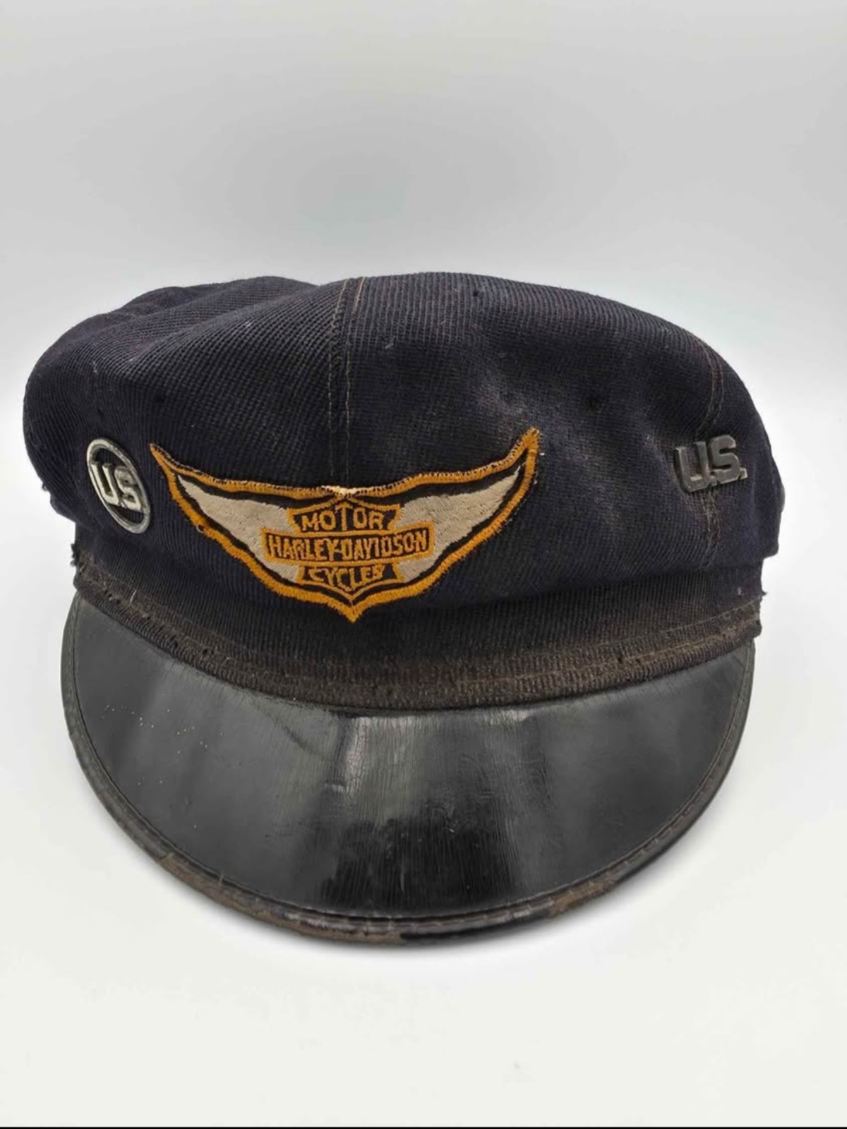 Authentic Harley-Davidson Biker Captain's Hat Original Harley-Davidson Patch