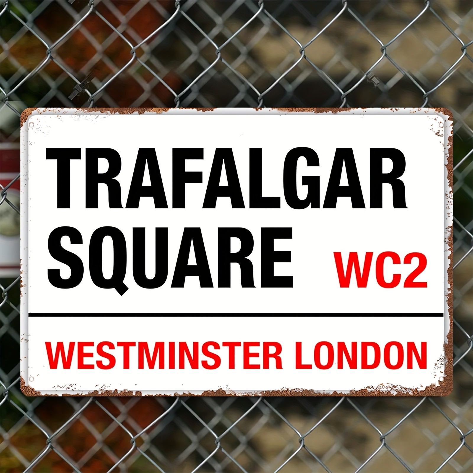 1pc Trafalgar Square WC2 London  Deco Style Tin Metal Signs Home Décor Frameless