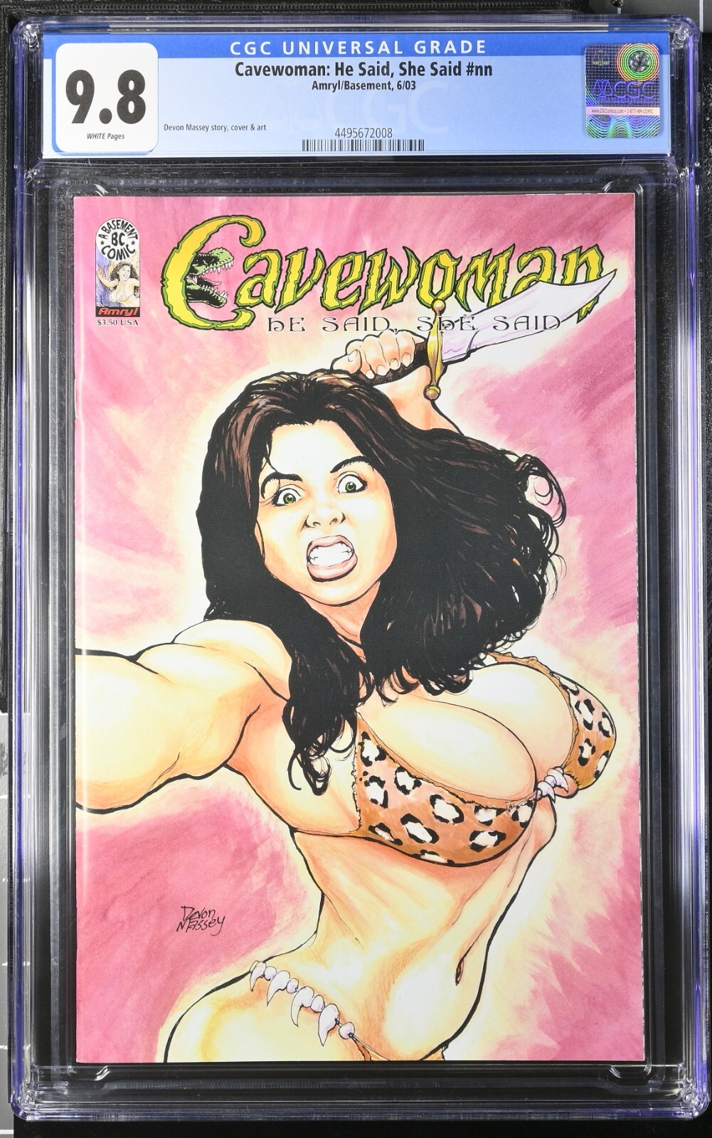 Cavewoman He Said She Said CGC 9.8 by Devon Massey Budd Root Limited Edition