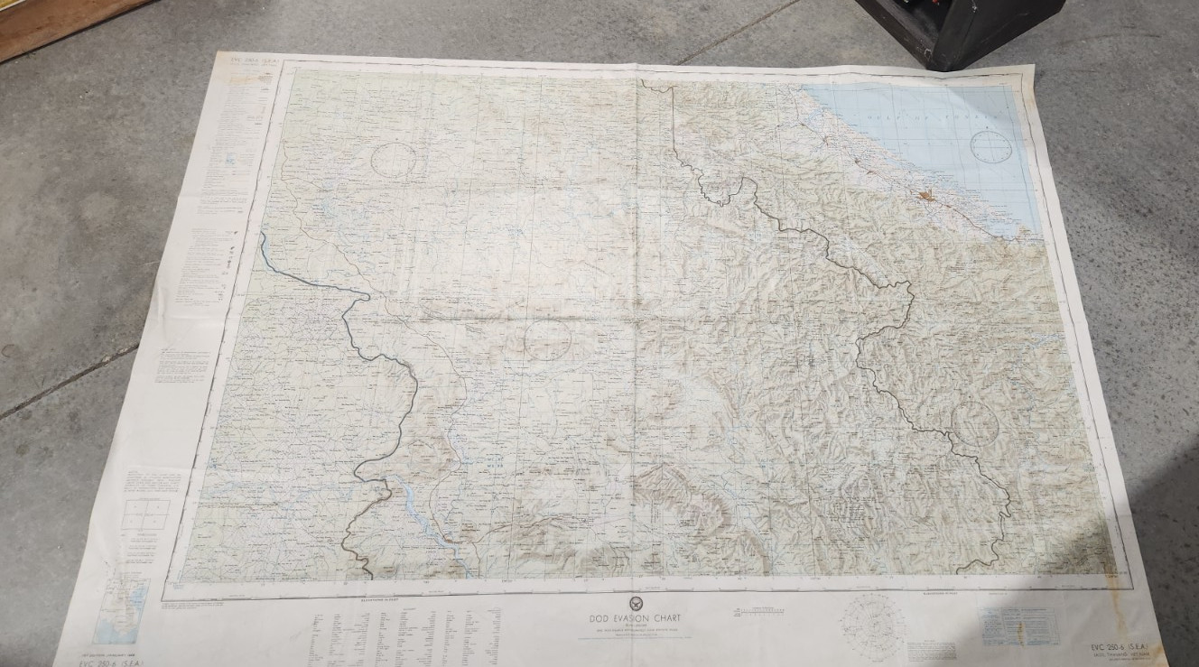 1966 Vietnam Pilot\'s Evasion Map
