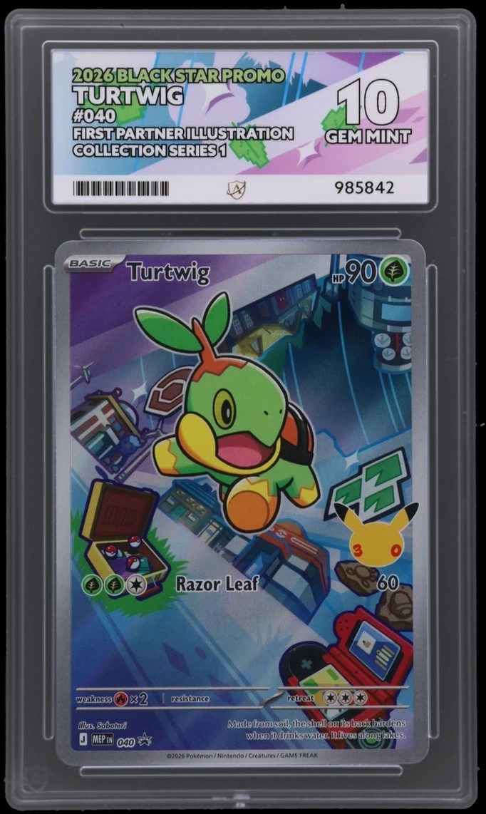 Ace 10 Sequential Pokémon TCG First partners Illustration Series 1 Gen4 Subgrade