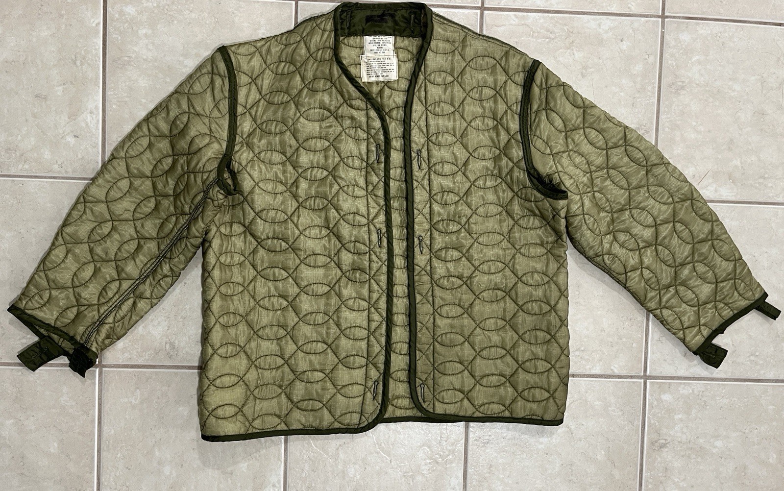 1969 US Army Field Jacket Liner Medium 60s Vtg M65 DPSC Double McCoys