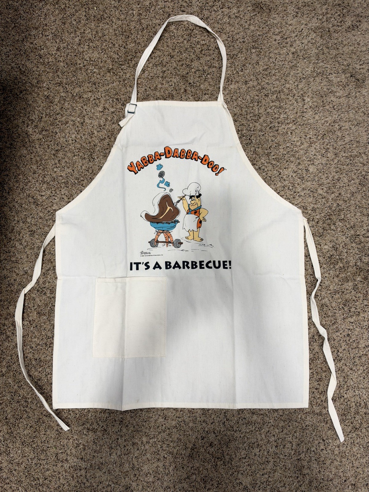 Vintage 1990s Flintstones Apron 