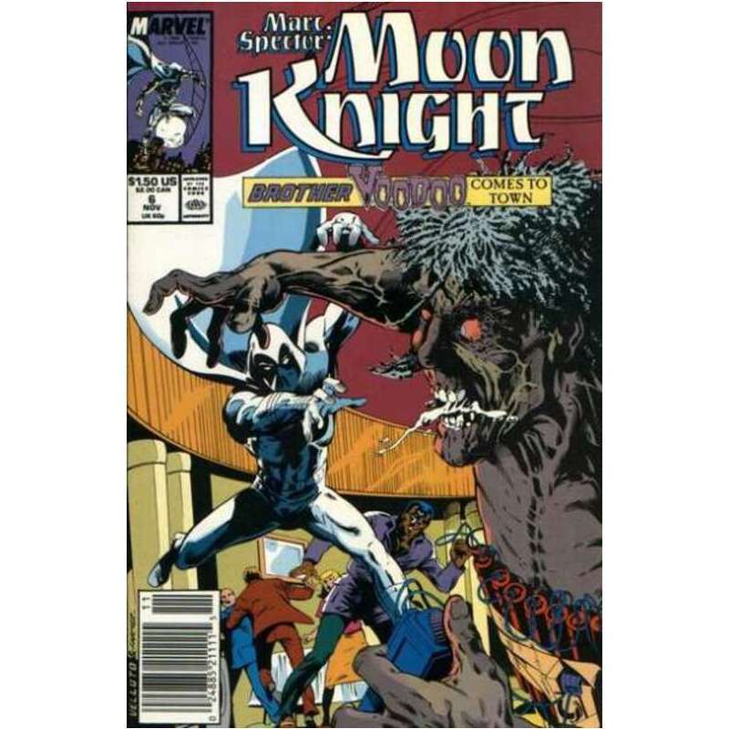Marc Spector: Moon Knight #6 Newsstand in NM minus condition. Marvel comics [y.