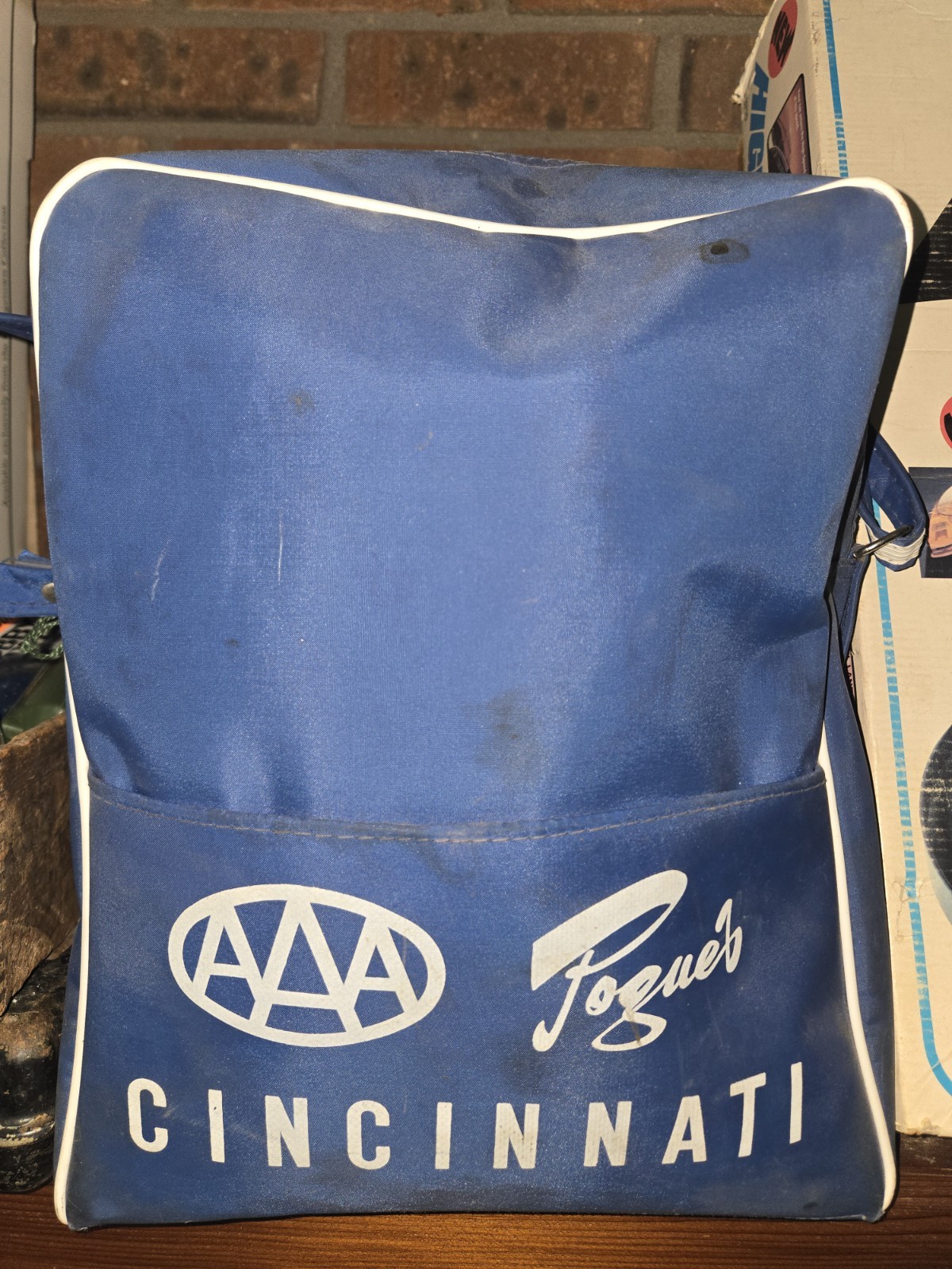 RARE VINTAGE AAA CINCINNATI AND POGUE\'S DEPARTMENT STORE TRAVEL TOTE BAG