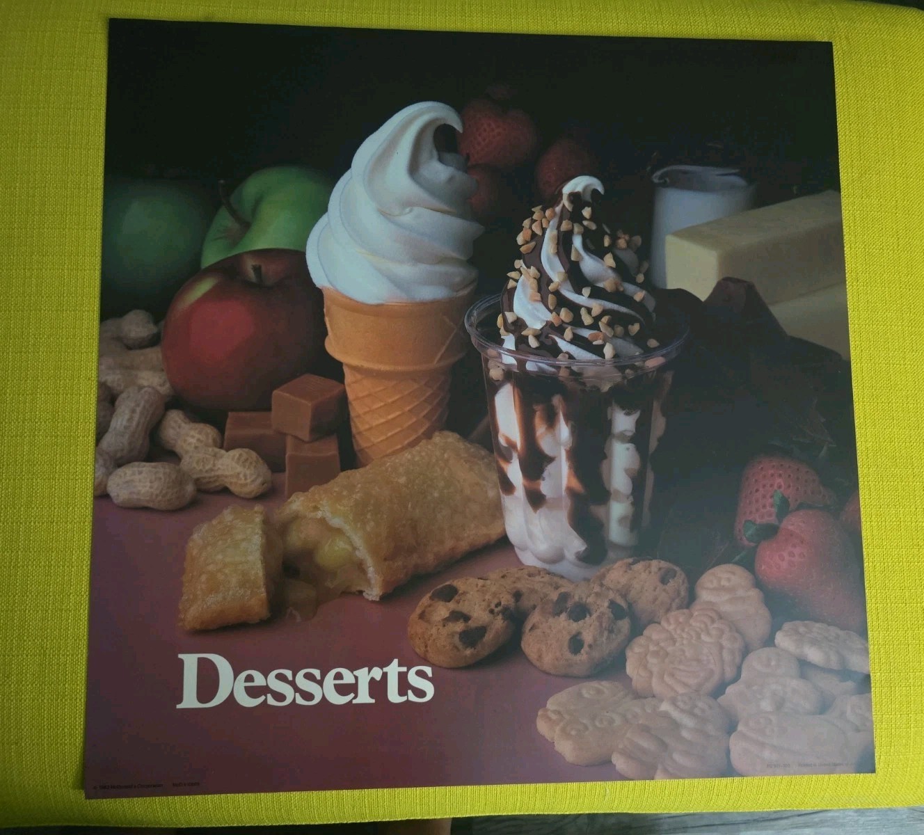 1983 McDonald\'s Translite DESSERTS 21.75\ 1983 McDonald\'s Translite DESSERTS 21.75\