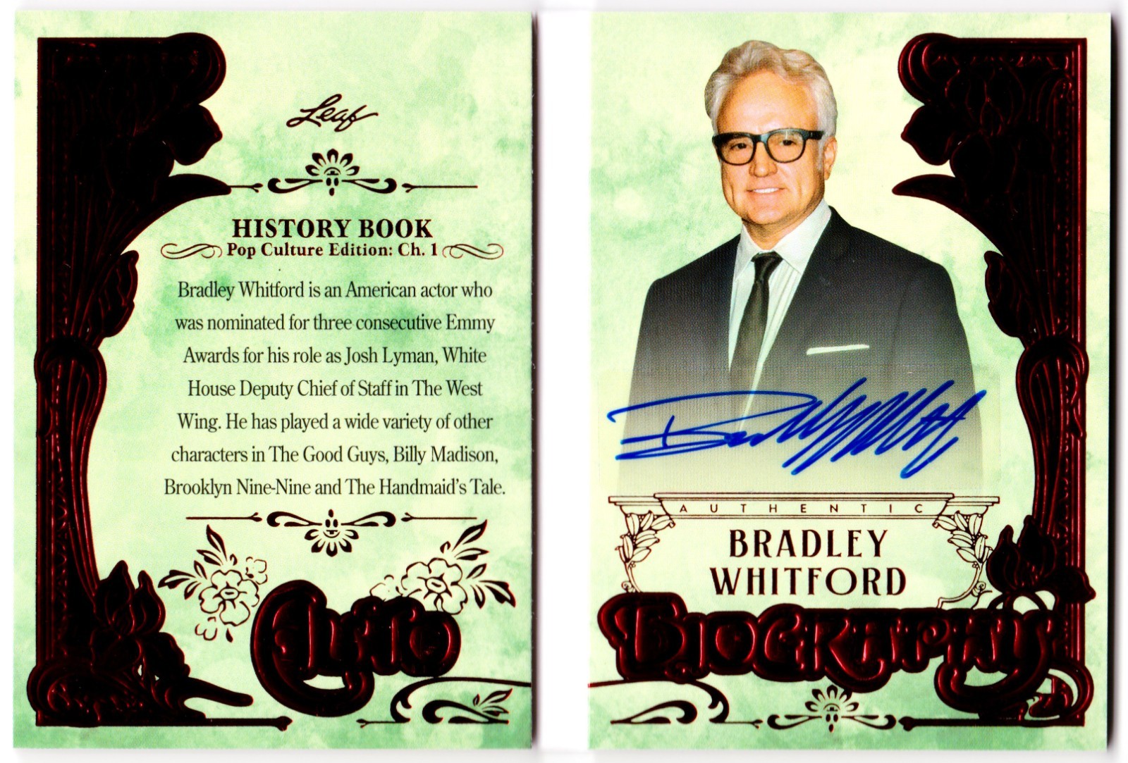 Bradley Whitford 2024 Leaf History Book Pop Culture Auto # /3 Handmaid\'s Tale