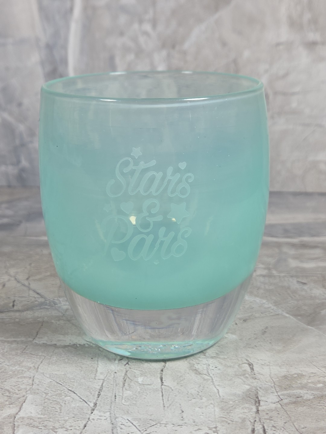 Glassy Baby Seafoam Hand Blown Glass Candle Holder Limited Fundraiser Rare