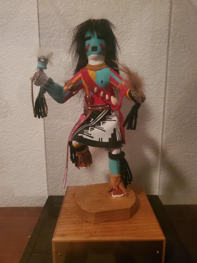 Vintage Hopi Longhair (Angak\'china) Rain Dancer Kachina Doll 12\