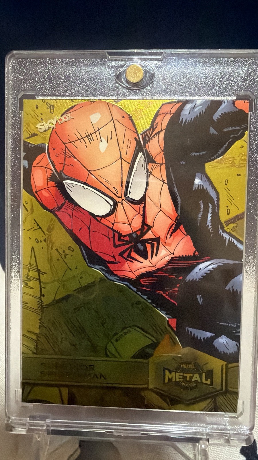 2021 Upper Deck Marvel Spider-Man Metal Gold Parallel Limited RARE 