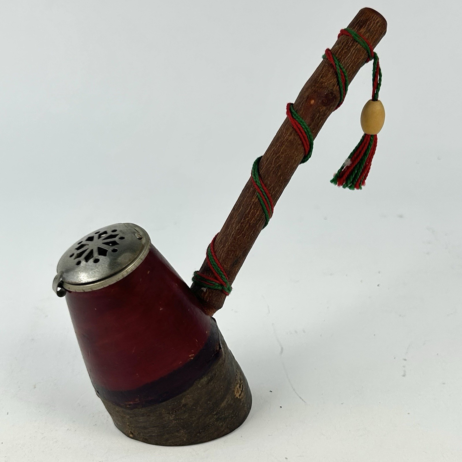 Ropp Alpine French Cherrywood Sitter Tobacco Pipe Wind Cap Unsmoked Vintage