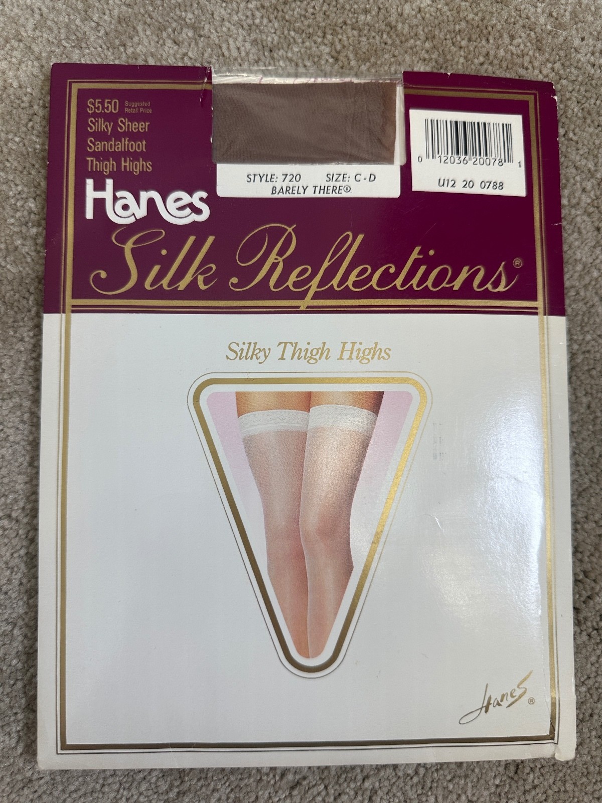 New VTG Hanes Silk Reflections Barely There Silky Sheer Thigh High Sz C-D New VTG Hanes Silk Reflections Barely There Silky Sheer Thigh High Sz C-D